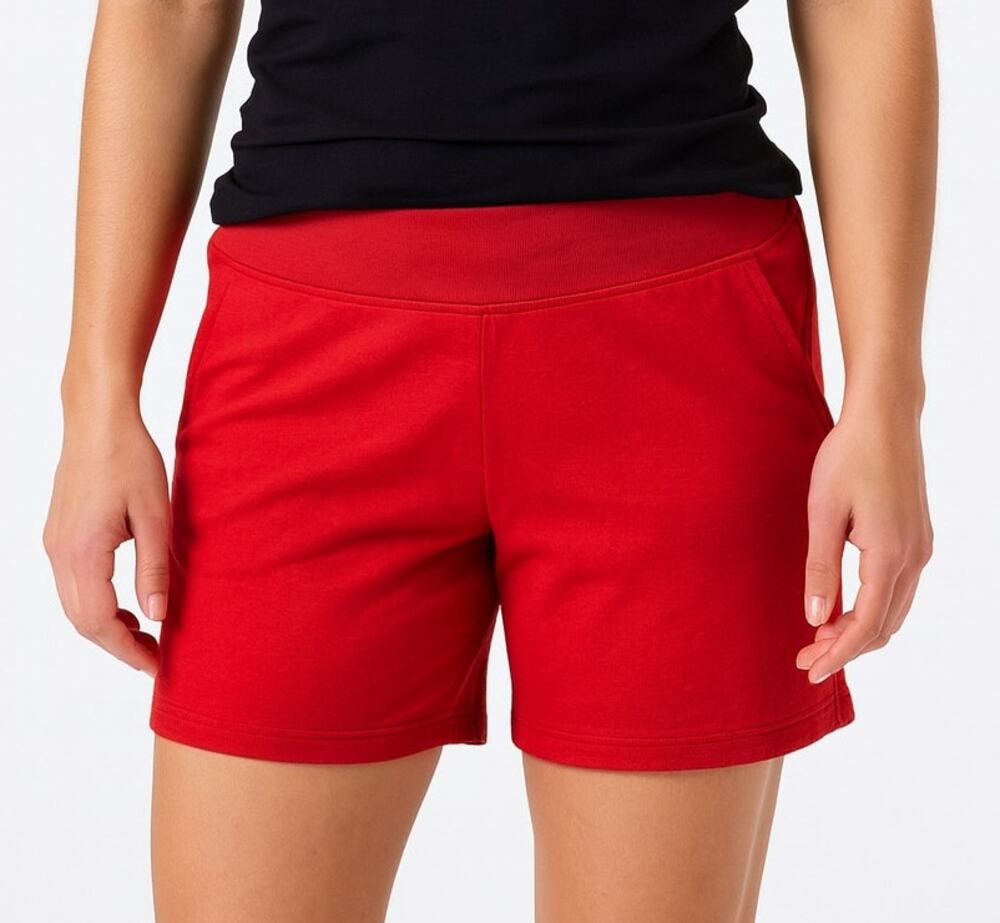 Emily B. Athletic Shorts Medium 100% Polyester Orange Red